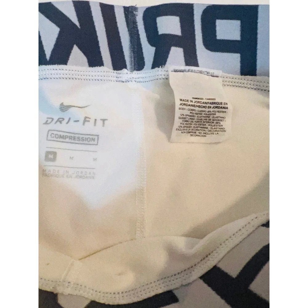 Nike Pro Mens Dri-FIT Compression Tights White Athletic Leggings Medium